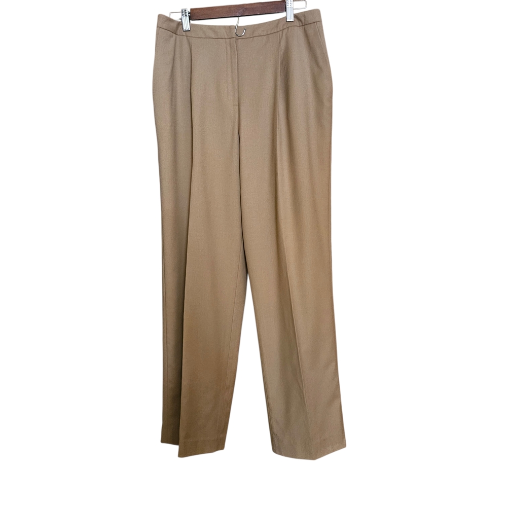 Talbots Tan Wool Lined Women's Trousers Size 14
